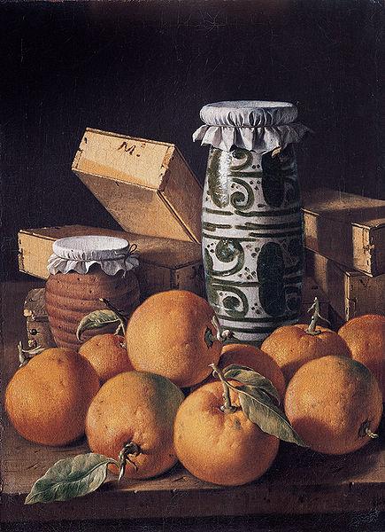 Luis Egidio Melendez Still Life with Oranges oil painting image